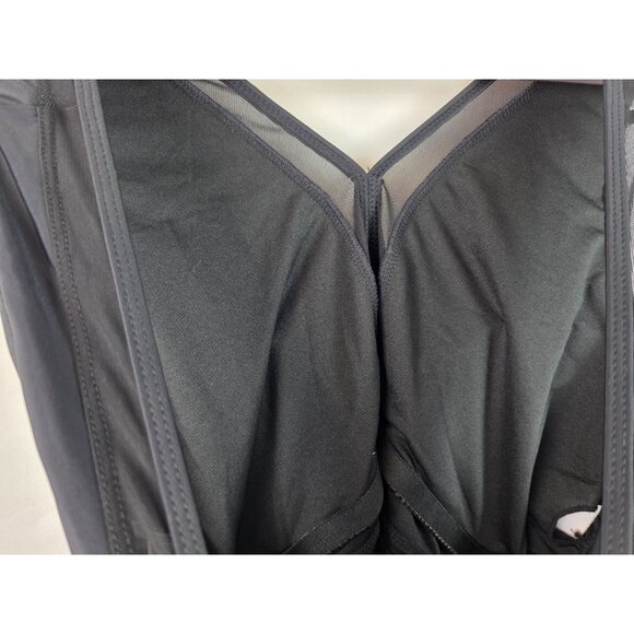 Nicole Miller Women's One Piece Swimsuit Plus Size 1X Black Sheer Swim - Picture 12 of 13